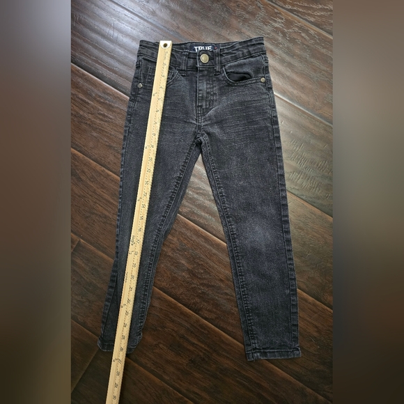True Indigo Boys Black Skinny Jeans Size 6 - Picture 3 of 10